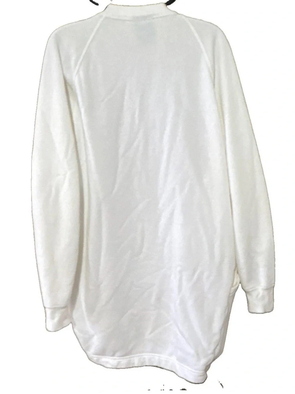 Nike Sportswear Women's White Open Front Fleece Cardigan Pockets Loose Fit M